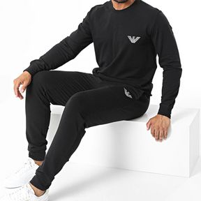 Фото Мужской костюм черный: толстовка и штаны Emporio Armani 111943_CC575 00020