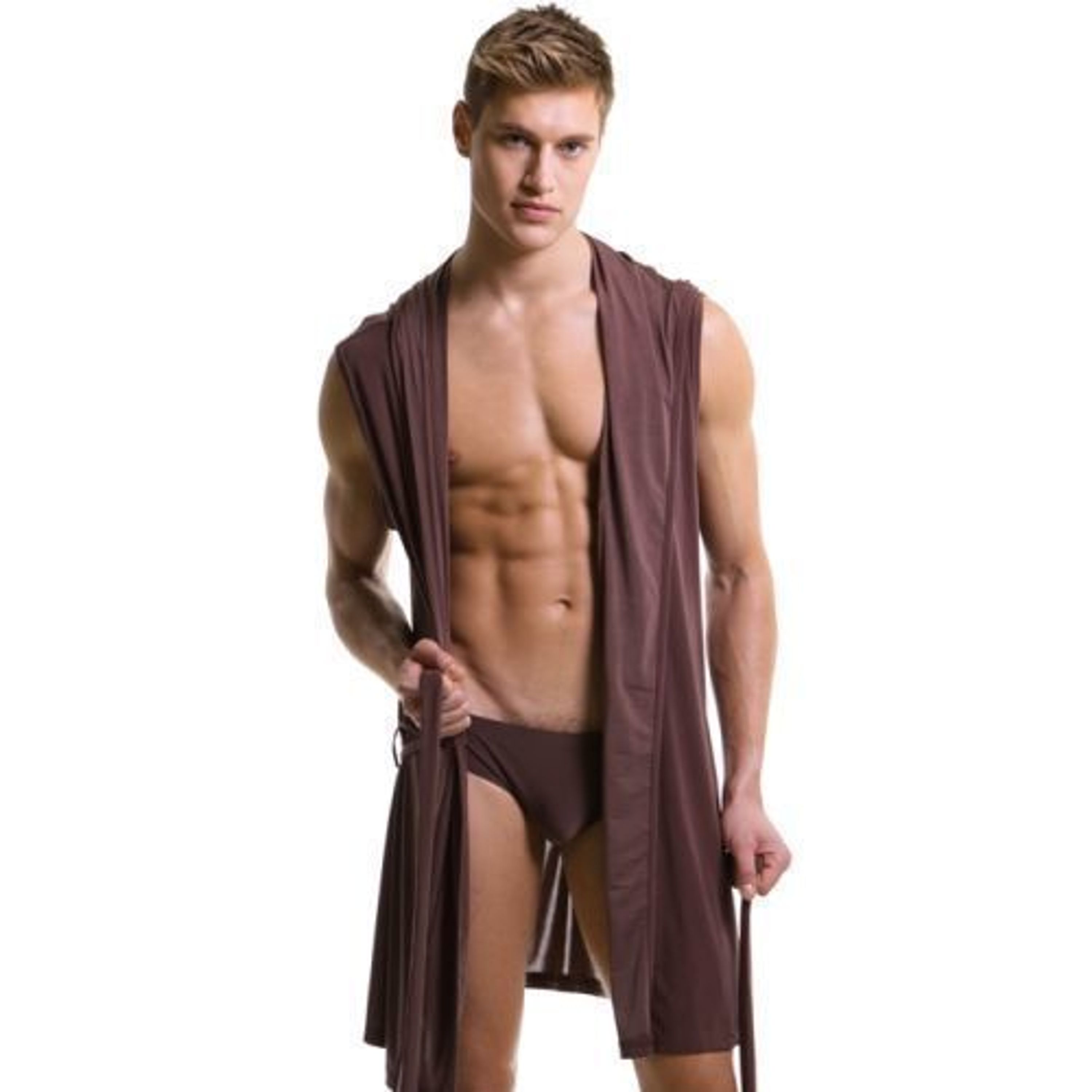 Мужские слипы домашние коричневые N2N Bodywear Brown фото 2