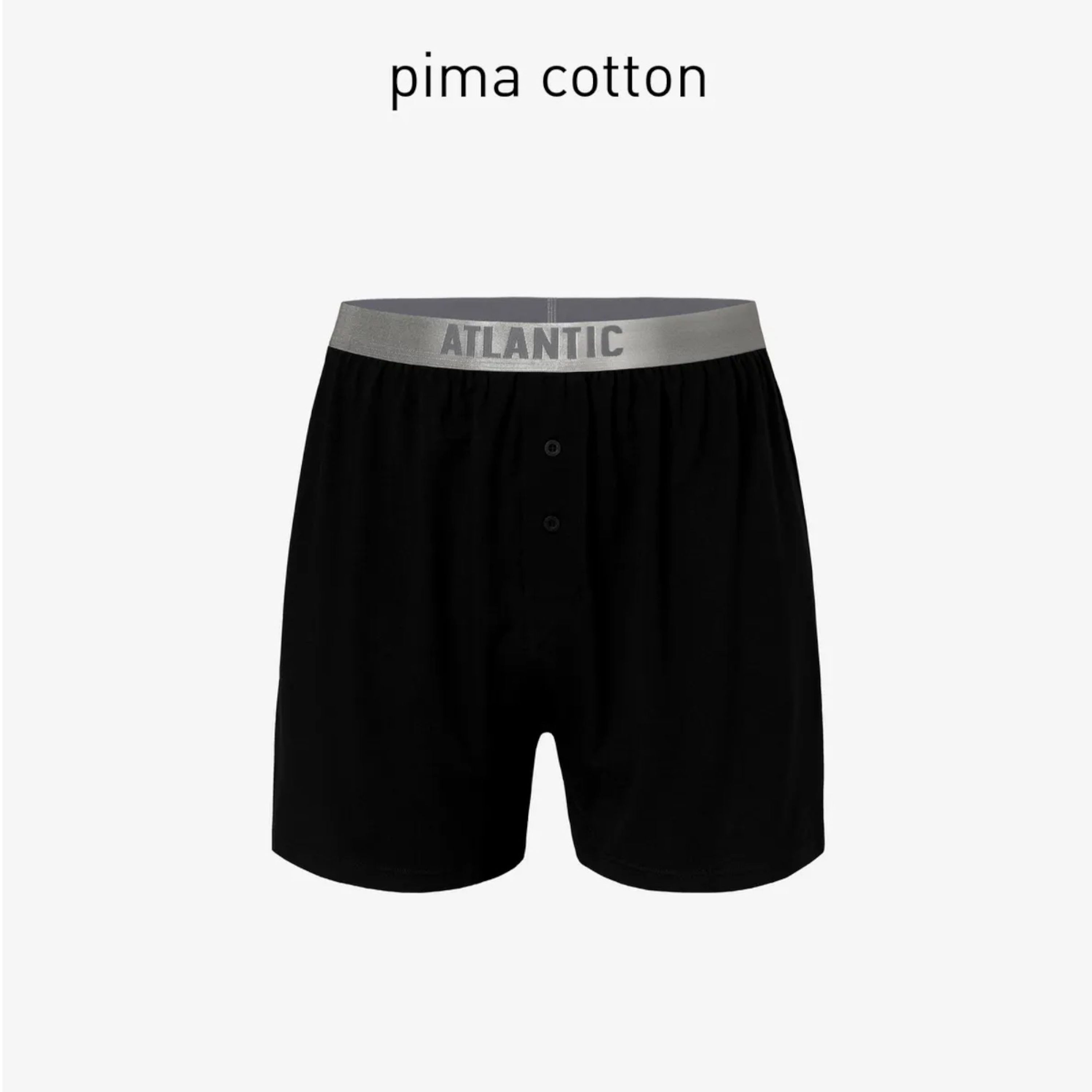 Мужские трусы боксеры черные ATLANTIC Pima Cotton BMB-005 фото 4