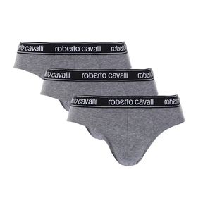 Фото Набор мужских трусов брифов 3в1 серые ROBERTO CAVALLI RC1USP02TR