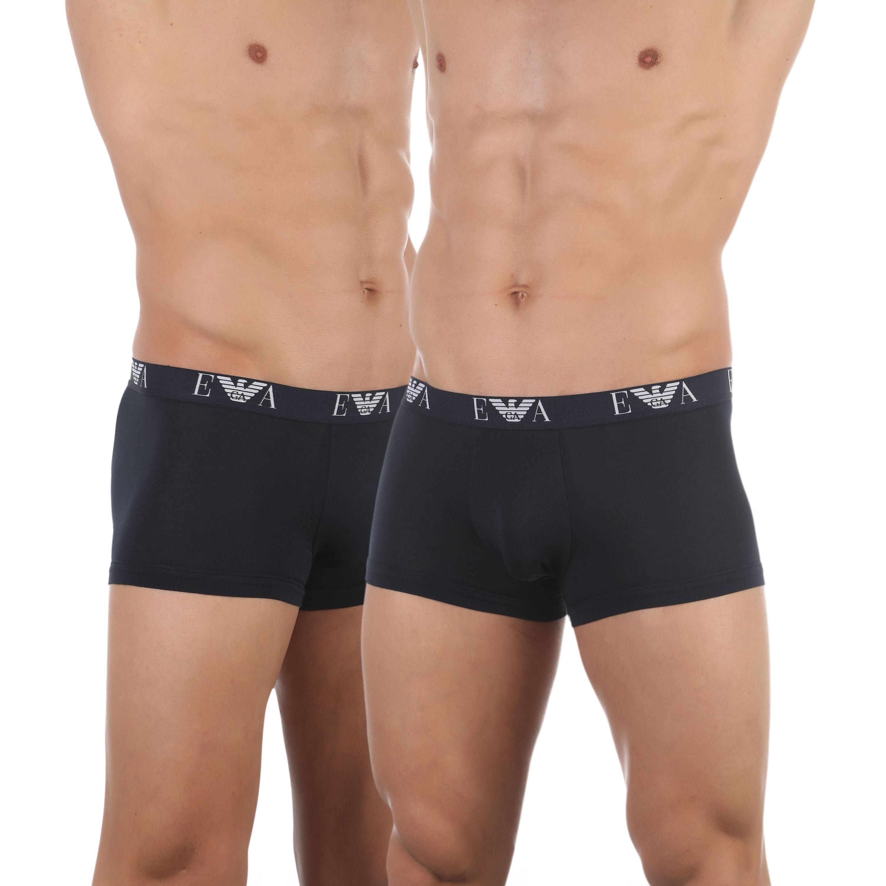 Мужские трусы боксеры темно-синие набор из 2-х штук Emporio Armani 111210_CC715 27435 фото 1