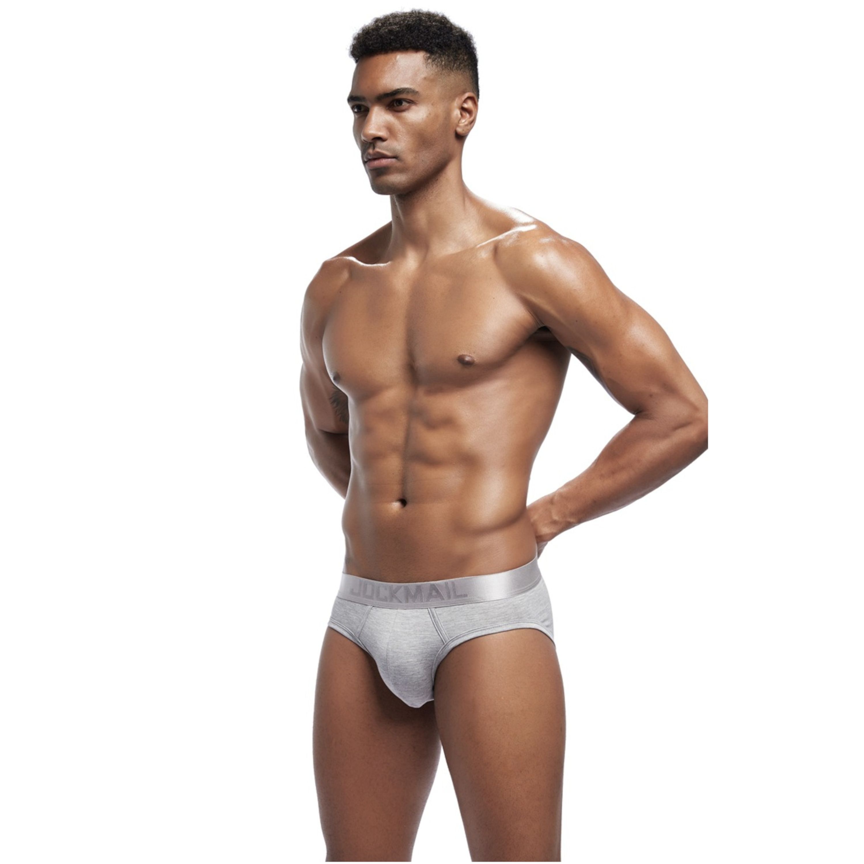 Мужские трусы брифы серые JOCKMAIL JM2034-3 фото 2