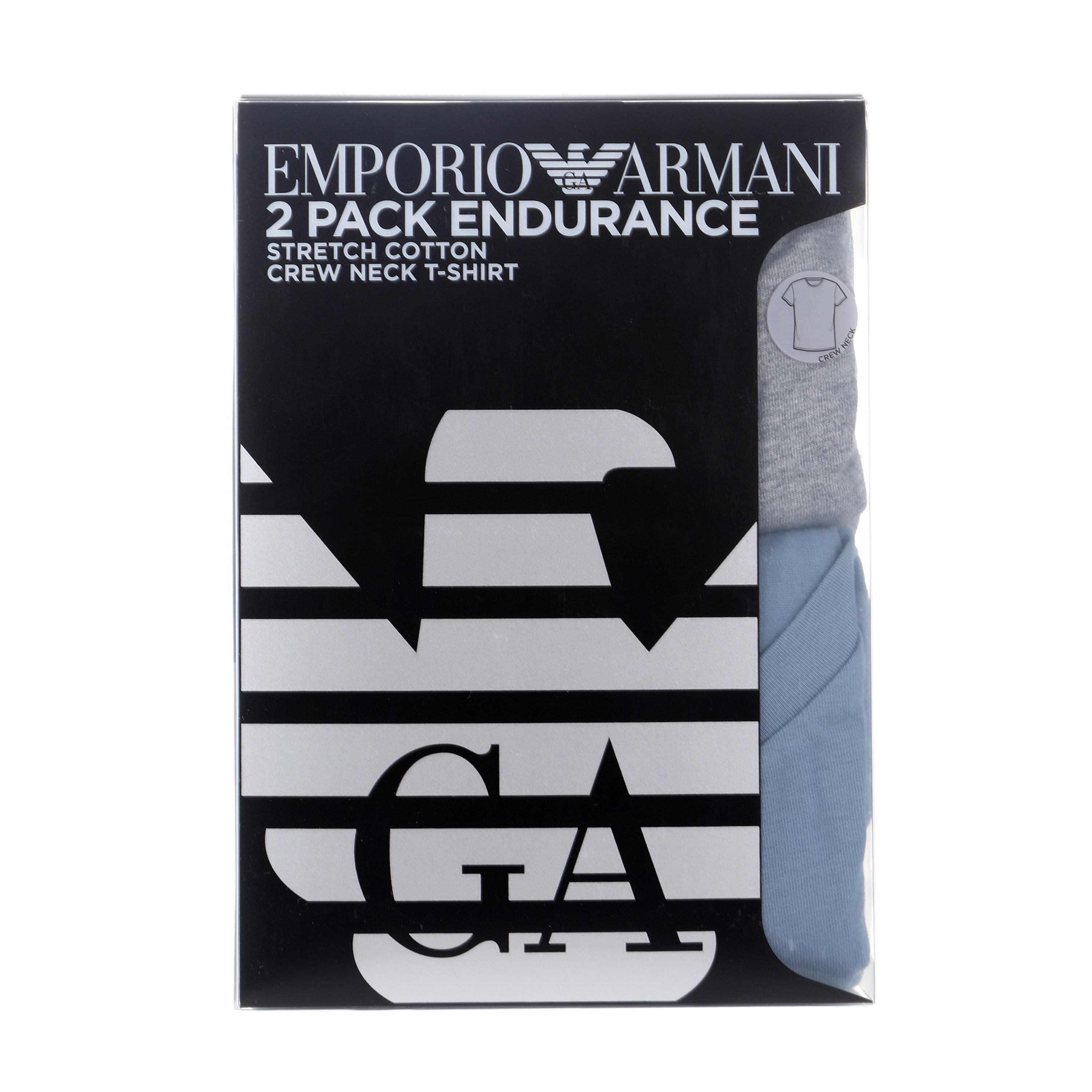Набор мужских футболок 2в1 (серый, серо-голубой) Emporio Armani 111267_4F720 15349 фото 8