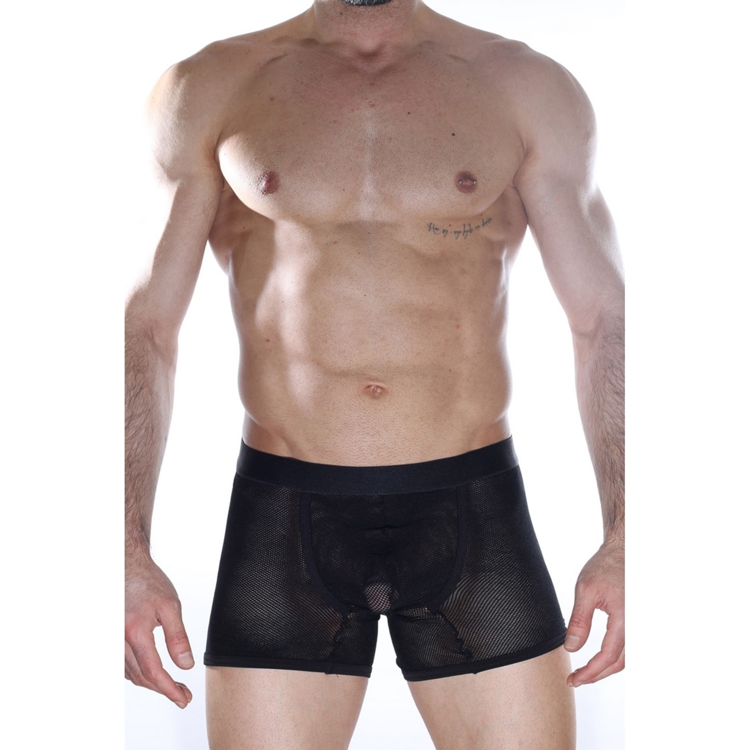 Мужские трусы боксеры черные прозрачные Don Moris DM012162 фото 1