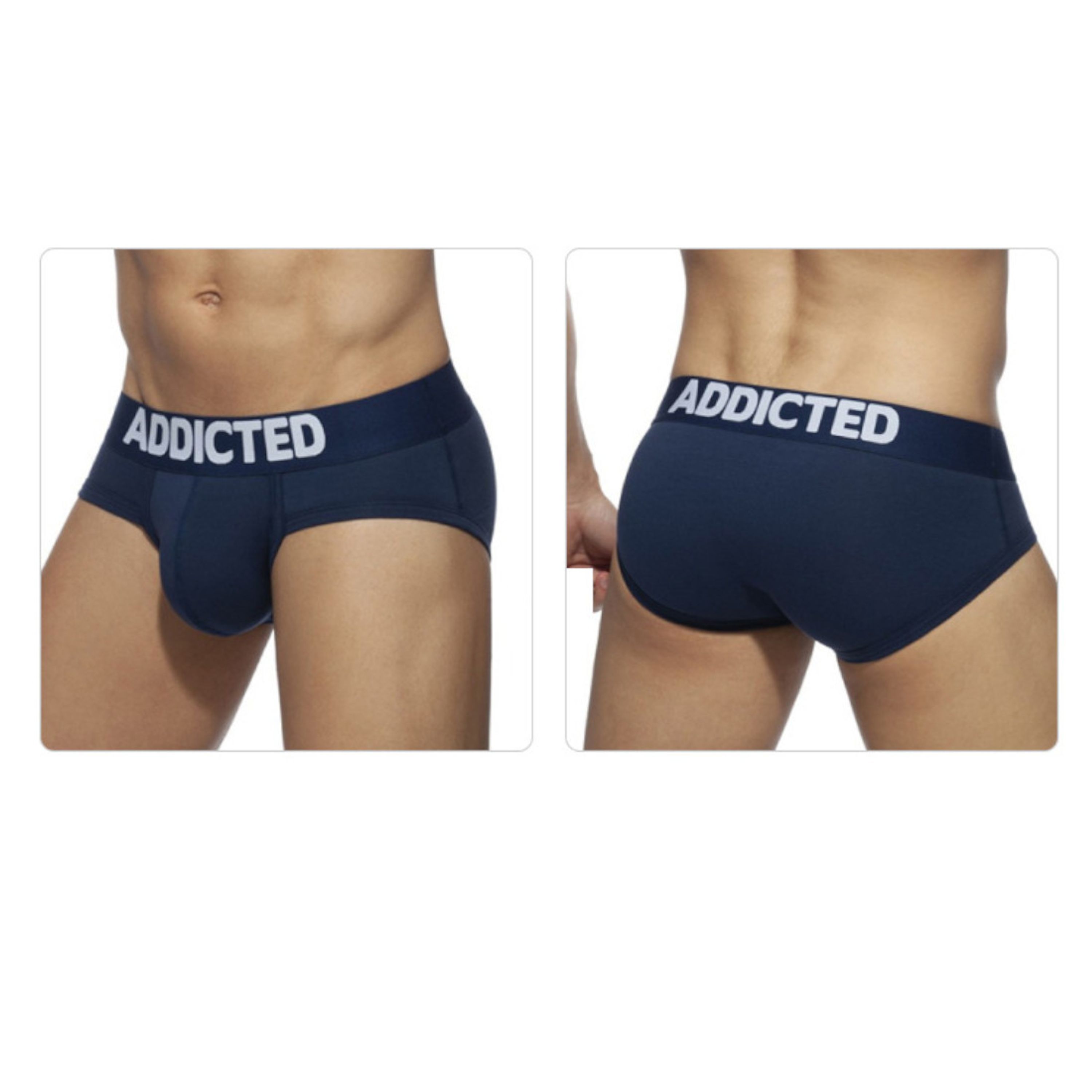 Мужские трусы брифы темно-синие Addicted AD2076-16 фото 2
