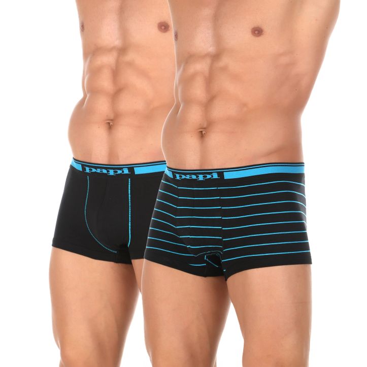 Комплект мужских трусов боксеры 2 штуки PAPI Бирюза 980552R-969  