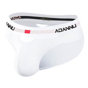 Фото Мужские трусы брифы белые с вырезом ADANNU AN7501-1