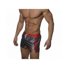 Фото Мужские спортивные шорты cерые с красным поясом ES Collection SHORTS GREY -RED