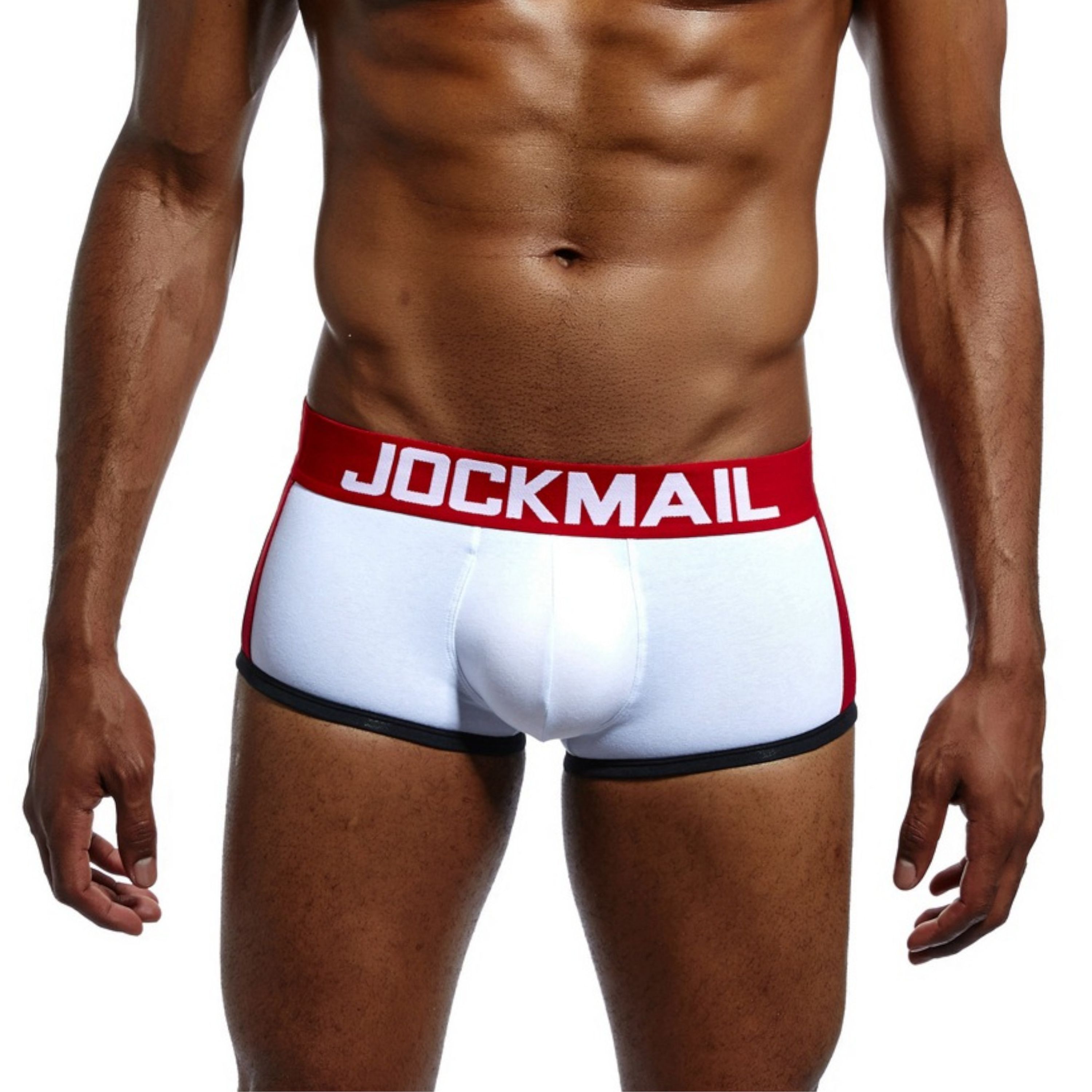 Мужские трусы боксеры белые с push up JOCKMAIL JM6030-1 фото 1