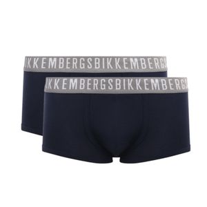 Фото Мужские трусы хипсы синие набор 2 в 1 Bikkembergs CLASSIC BKK1UTR02BI/2