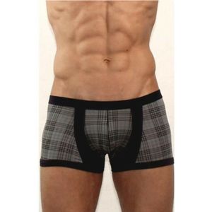 Фото Мужские трусы боксеры TOMMY DOOYAO серые в  клетку 