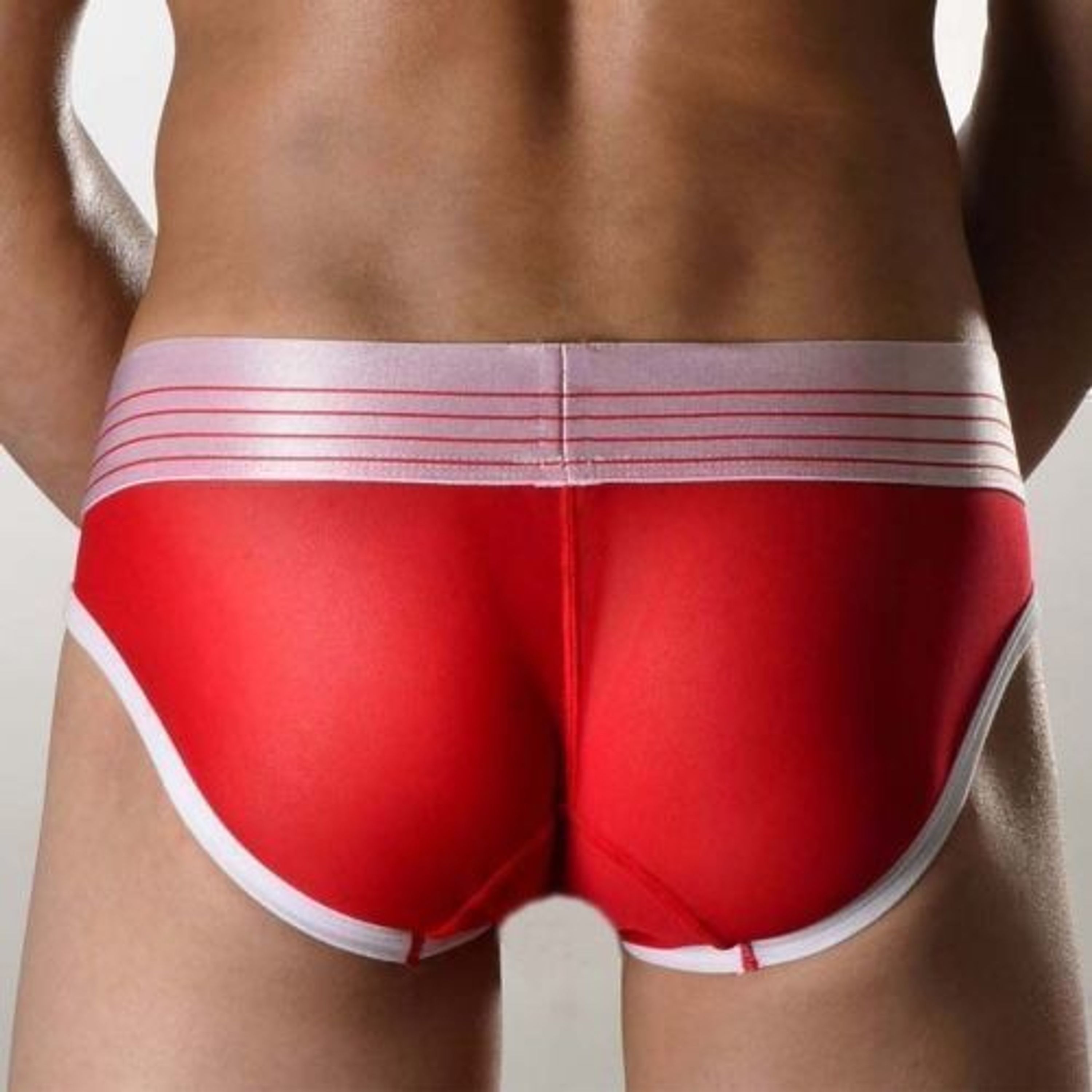 Мужские трусы слипы красные в сетку DOOP Red Brief фото 3