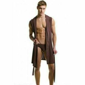 Фото Мужской халат коричневый N2N Dream Robe Brown