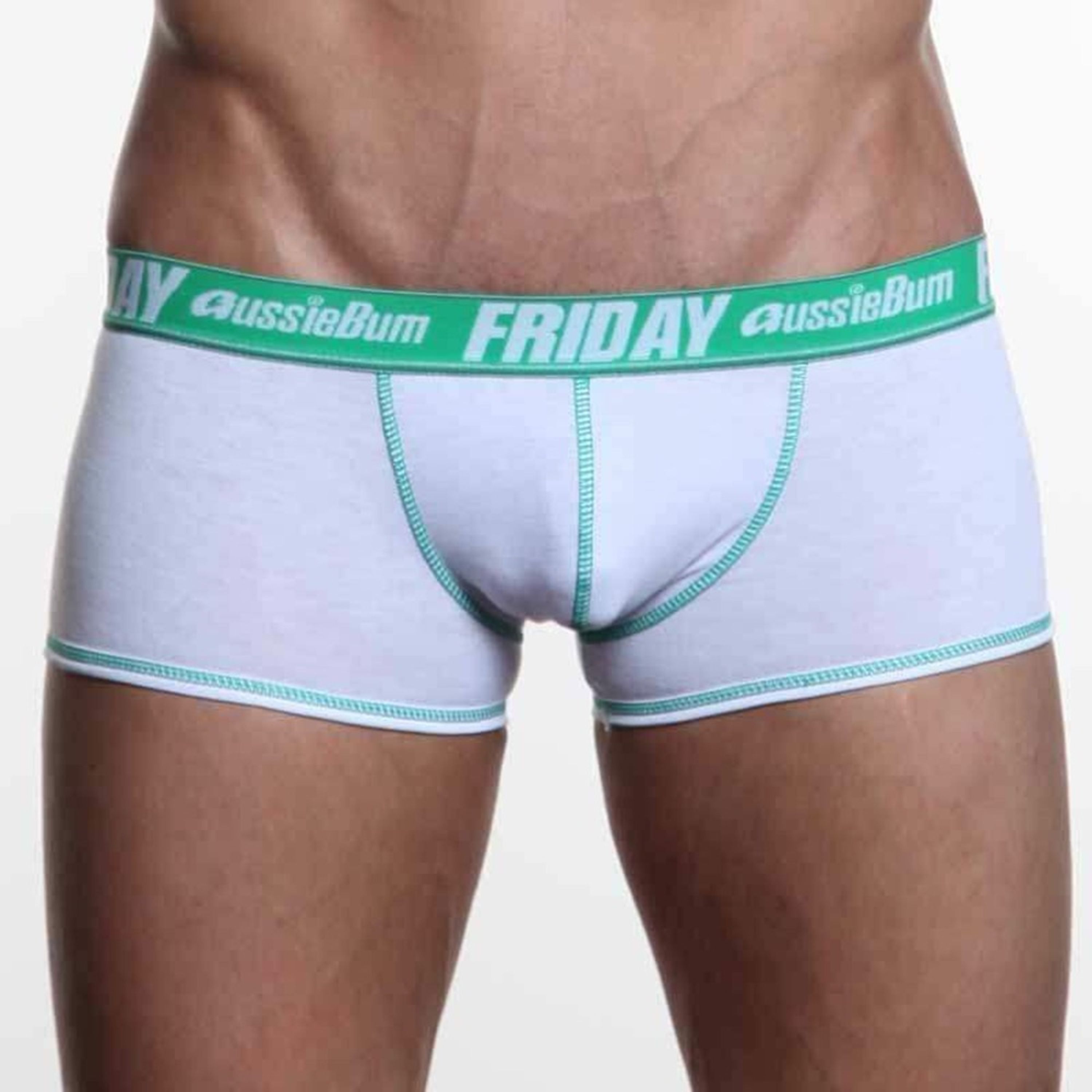 Мужские трусы боксеры белые Aussiebum My Day Friday Hip AB00008 фото 2