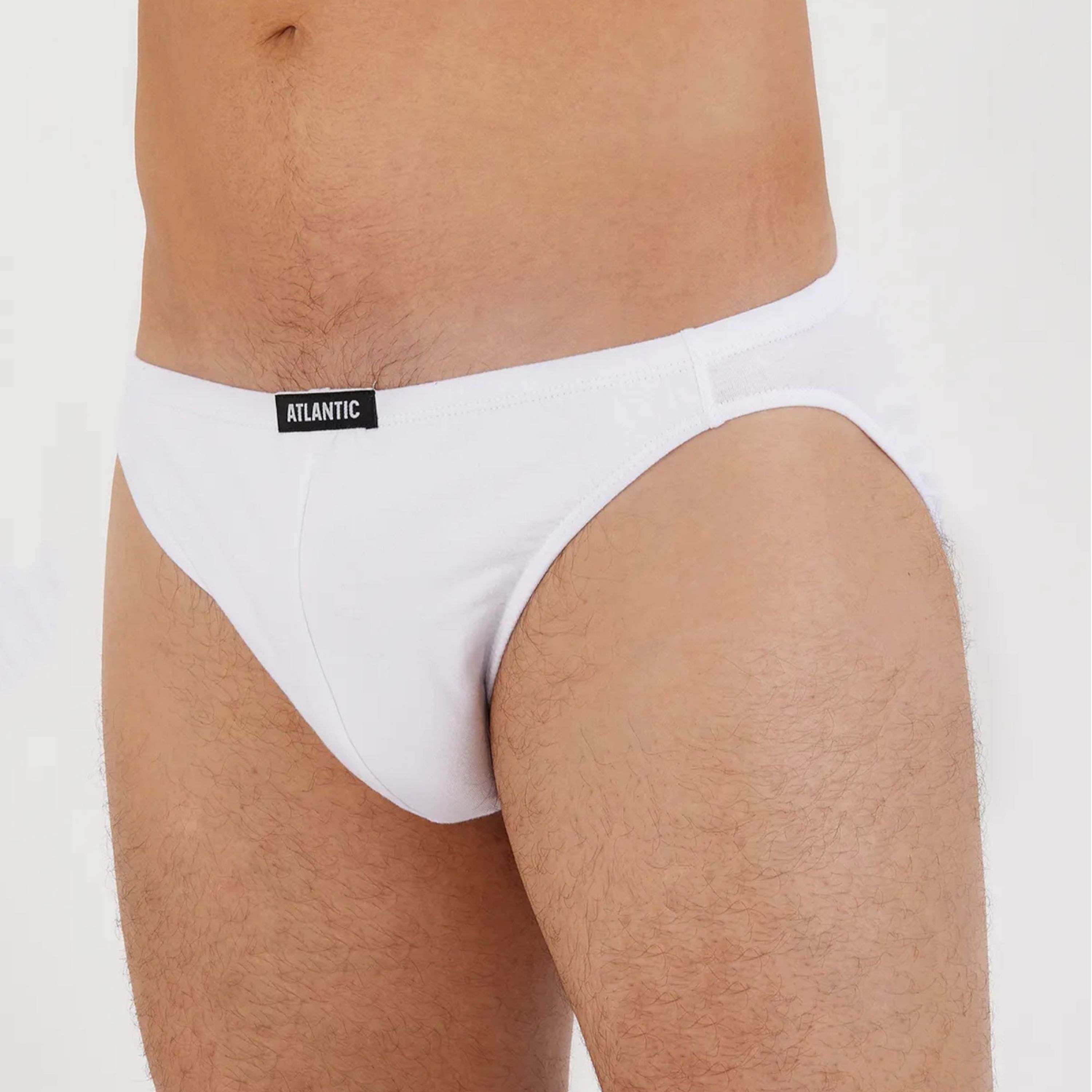 Мужские трусы слипы белые набор 3в1 ATLANTIC мини Basic 3BMP-230 фото 3