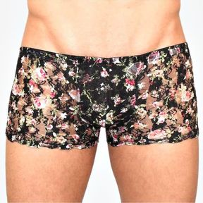 Фото Мужские трусы боксеры черные в сеточку Romeo Rossi Black Boxer RR00220 Фото Мужские трусы боксеры черные в сеточку Romeo Rossi Black Boxer RR00220