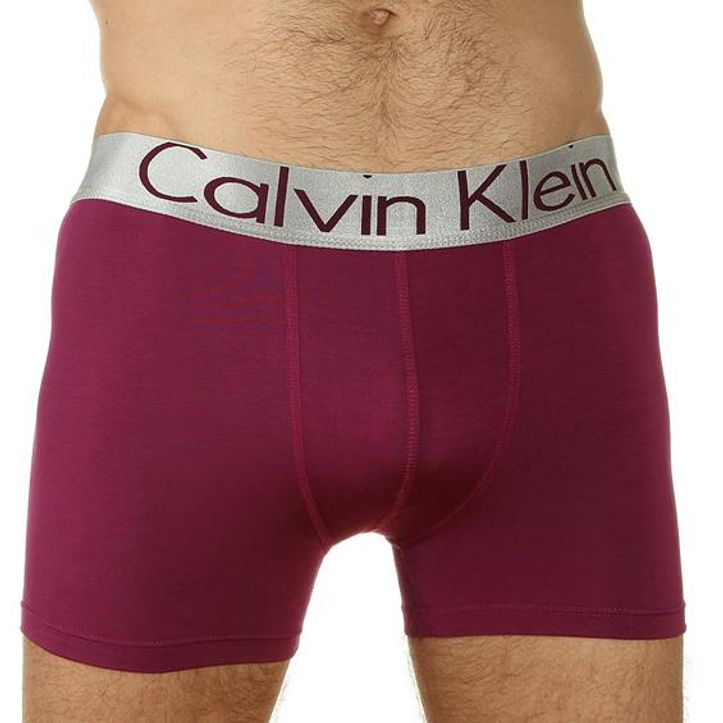 Мужские трусы боксеры cредней длины фиолетовые Calvin Klein Boxer new модал 