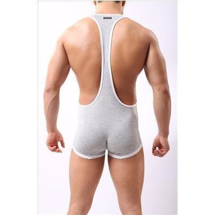 Мужской комбинезон серый WowHomme Wrestler Modal Overall фото 2
