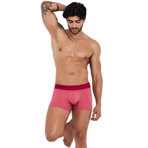 Фото Мужские трусы боксеры розовые с красной резинкой Clever Moda FERVOR BOXER 123519