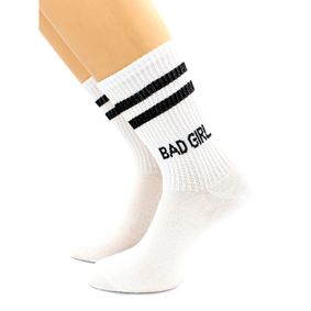 Фото Носки с надписью "Bad girl" белые Hobby Line