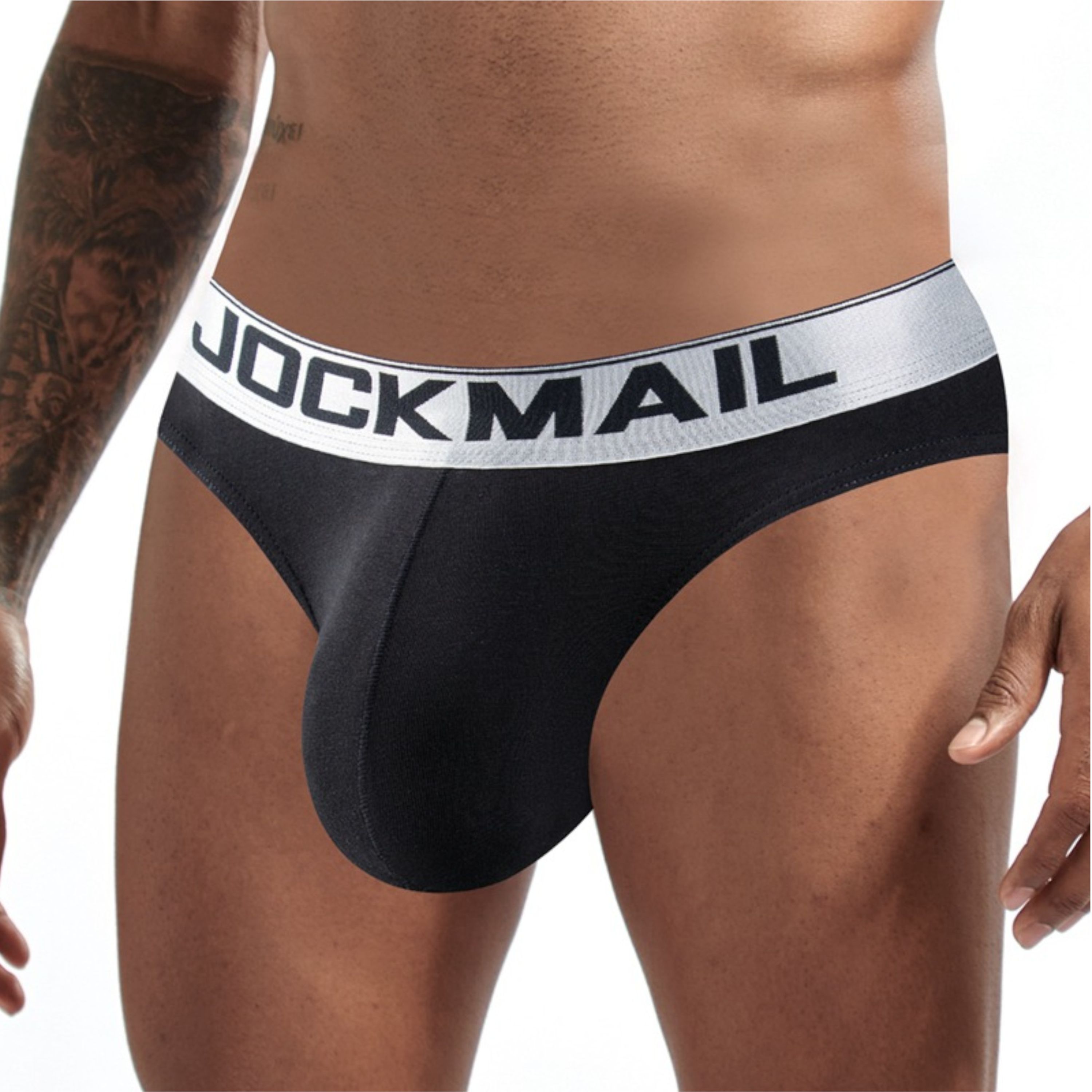 Мужские трусы брифы черные JOCKMAIL JM2029-2 фото 2