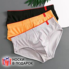 Фото Набор мужских трусов брифов 3в1 + ПОДАРОК ROMEO ROSSI RR2083-03