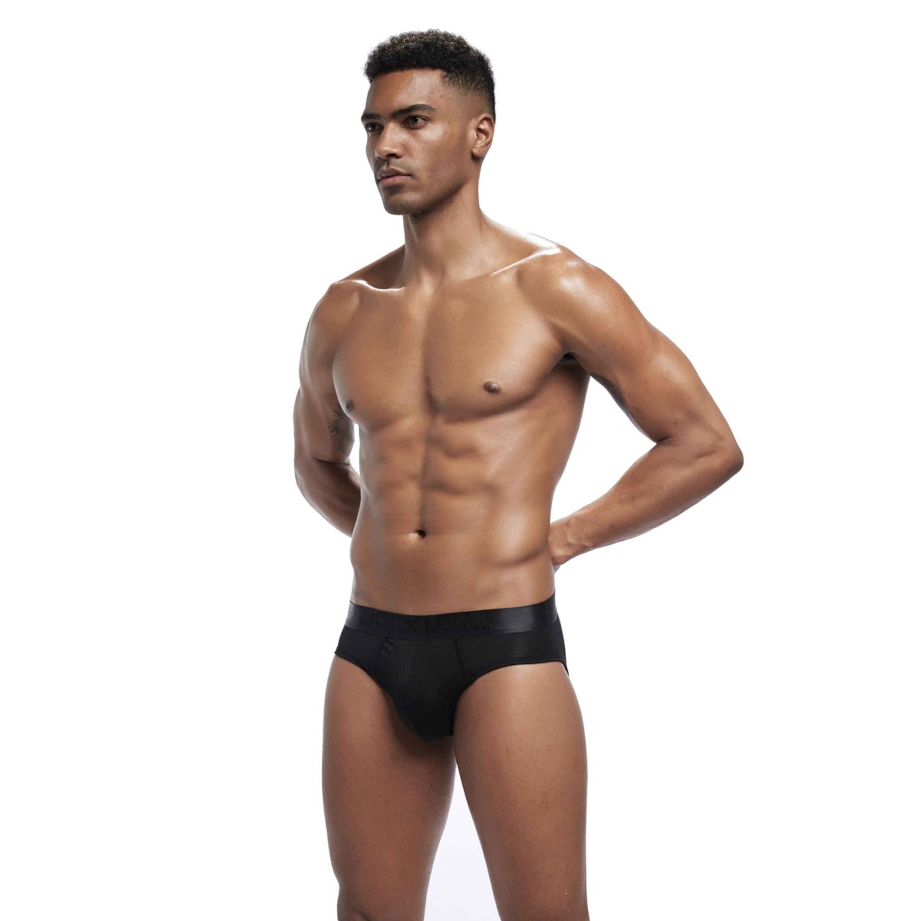 Мужские трусы брифы черные JOCKMAIL JM2034-2 фото 2