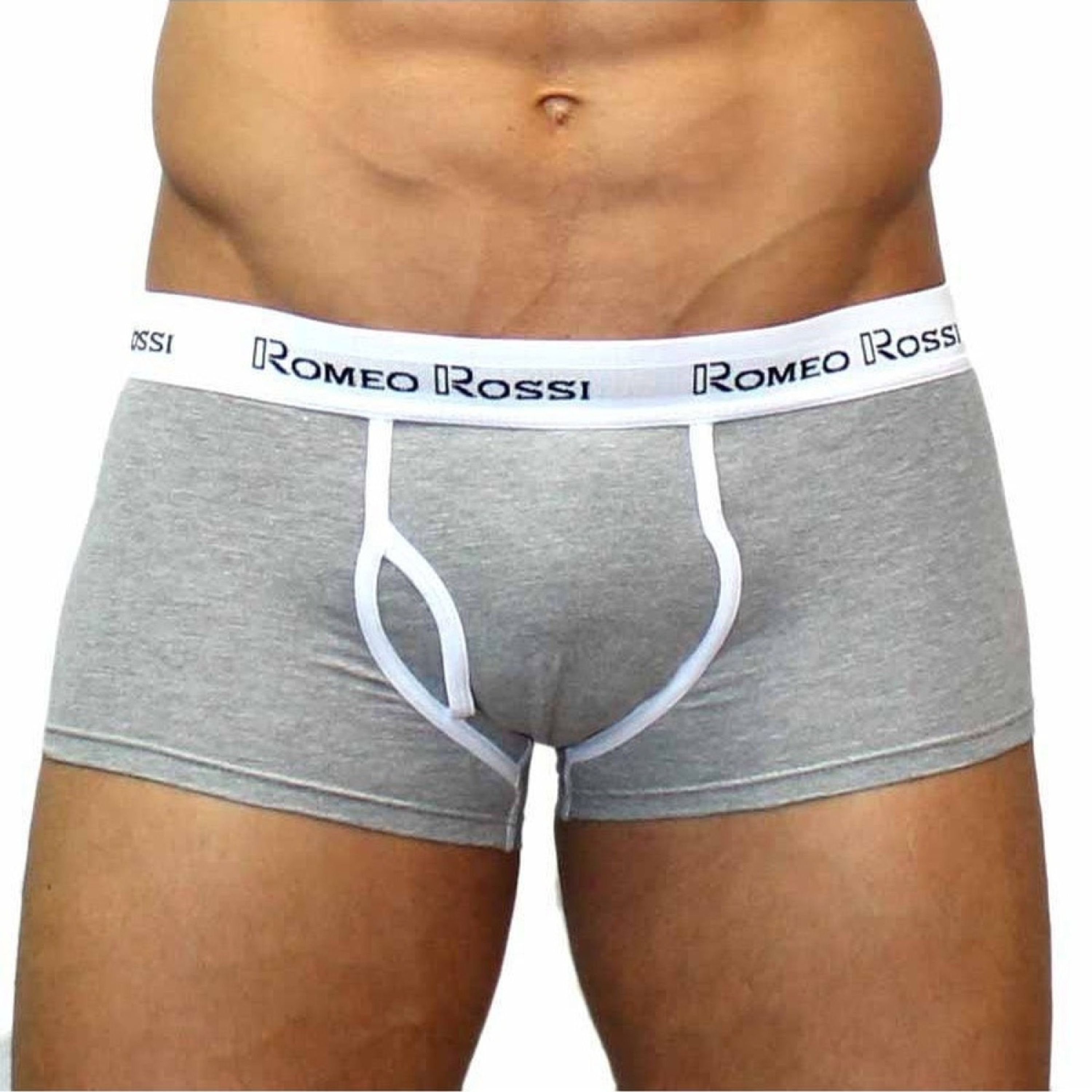 Мужские трусы боксеры серые Romeo Rossi RR365-3 Boxer Brief фото 2