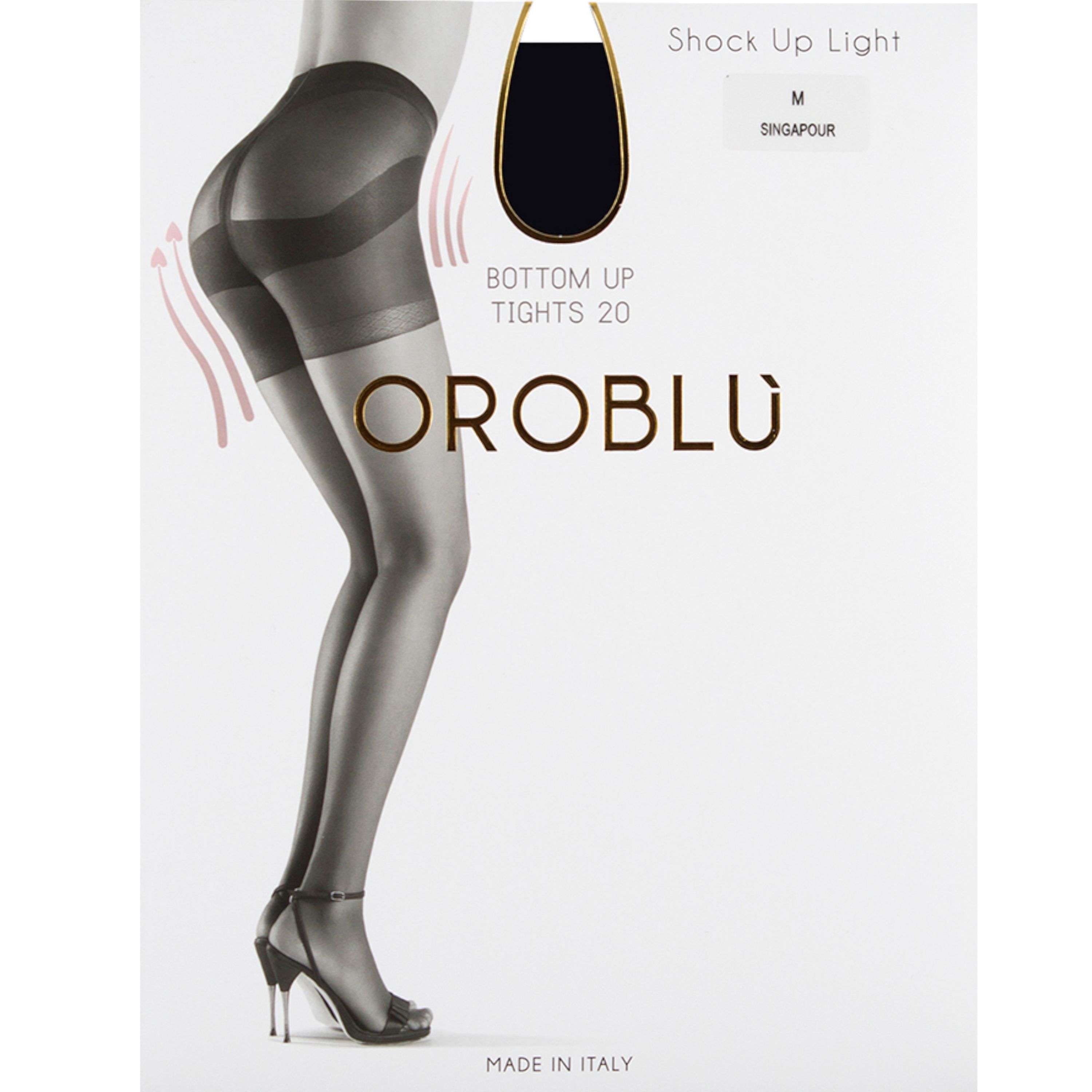 Женские колготки корректирующие темно-серый OROBLU Shock Up, 20 ден Bottom up VOBC01031 фото 2