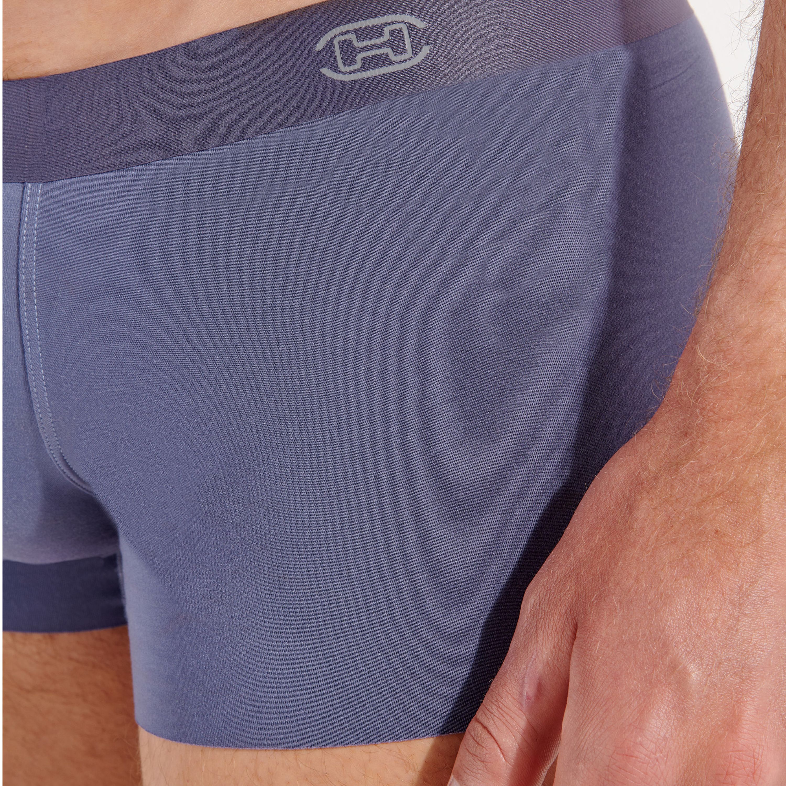 Мужские трусы боксеры серые HOM MODAL CLEAN CUT Comfort Boxer Briefs 402753_4000ZU фото 5