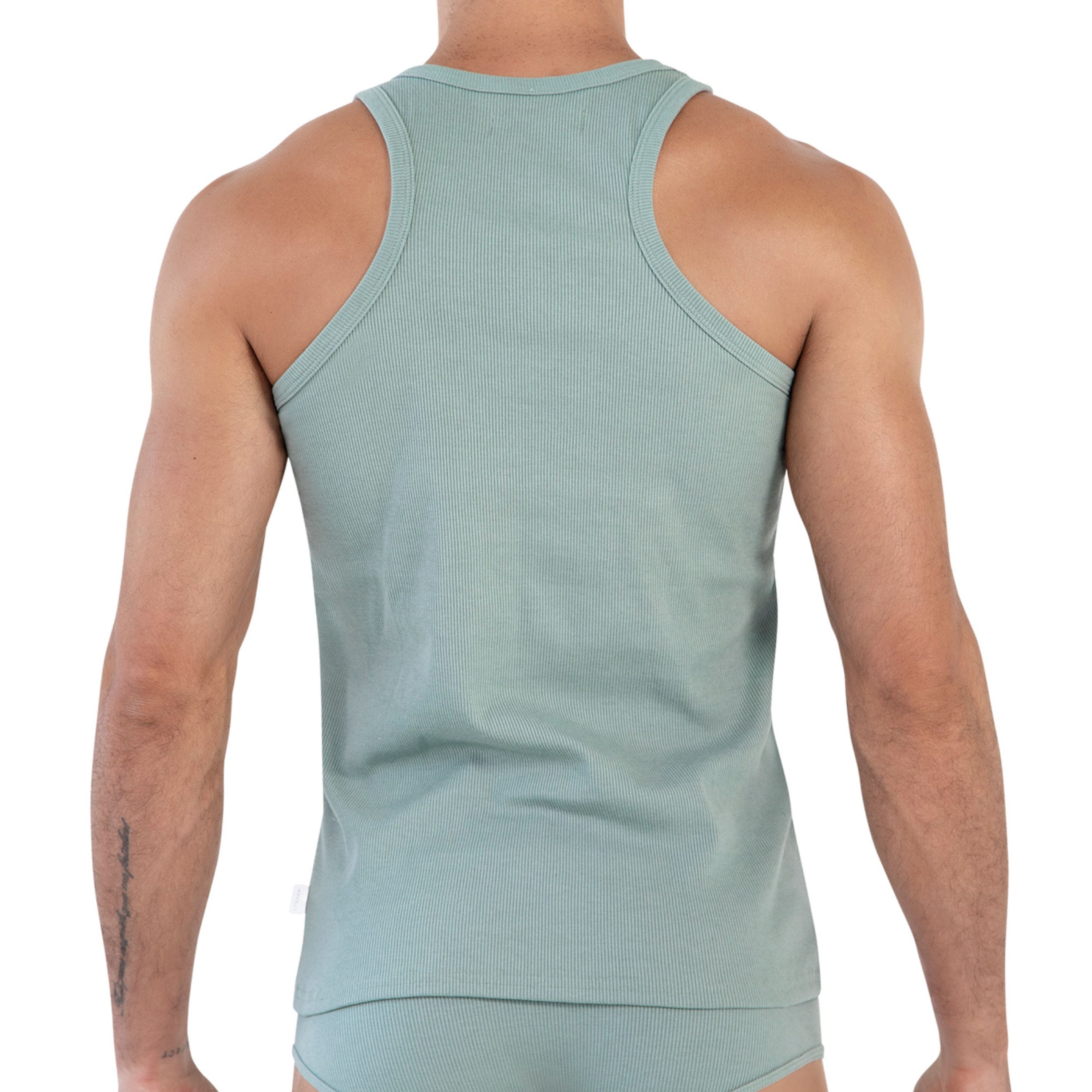 Мужская майка зеленая Clever Moda SPIRIT TANK TOP 160618 фото 2