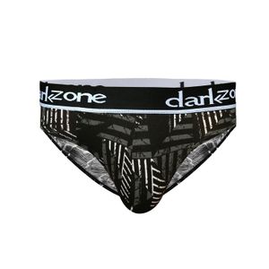 Фото Мужские трусы брифы черные с принтом DARKZONE DZN6387