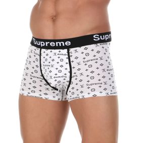 Фото Мужские трусы боксеры белые Supreme LV