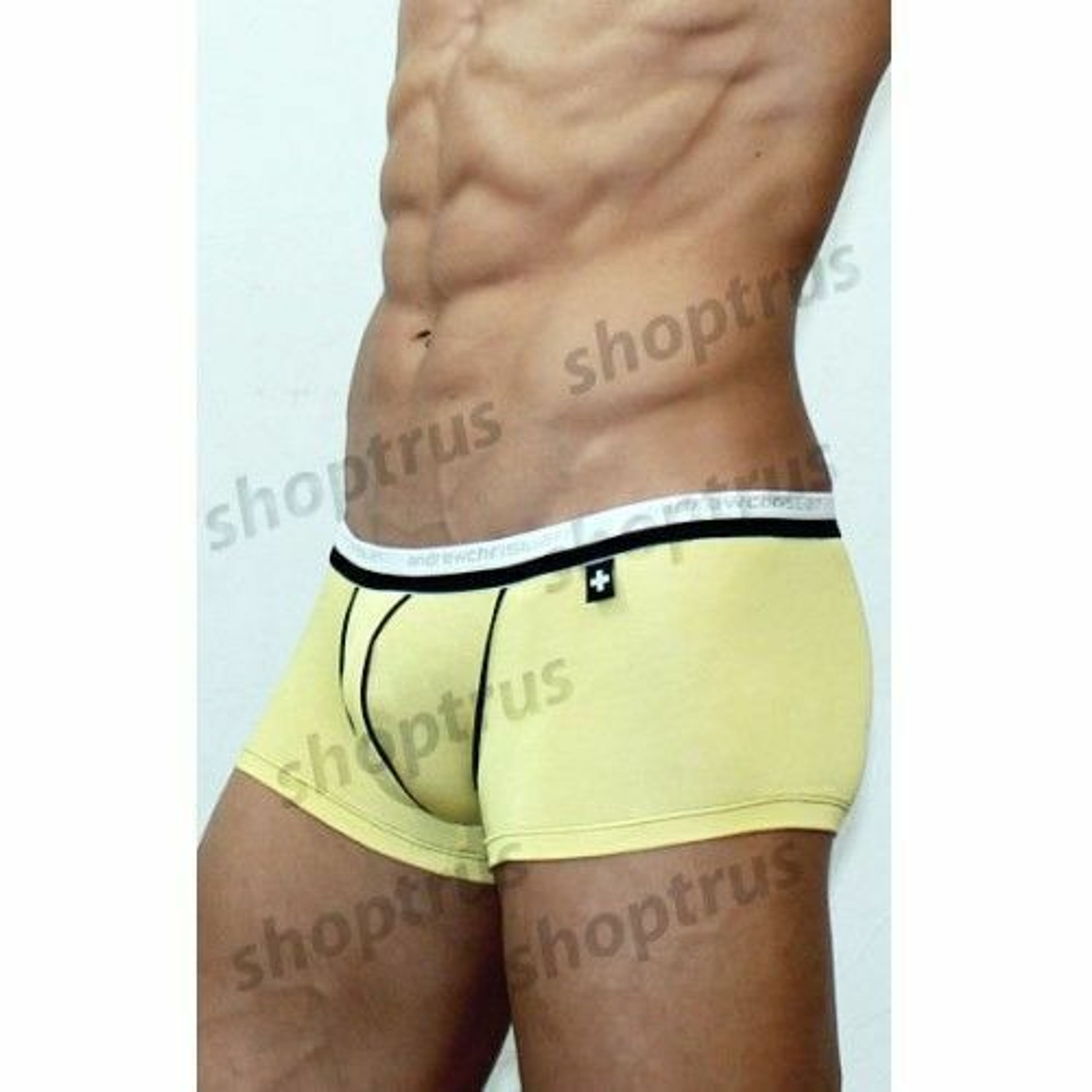 Мужские трусы боксеры желтые Andrew Christian V Slim Boxer yellow фото 2