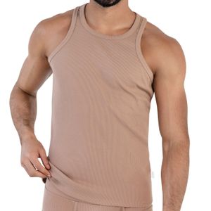 Фото Мужская майка коричневая Clever Moda SPIRIT TANK TOP 160615