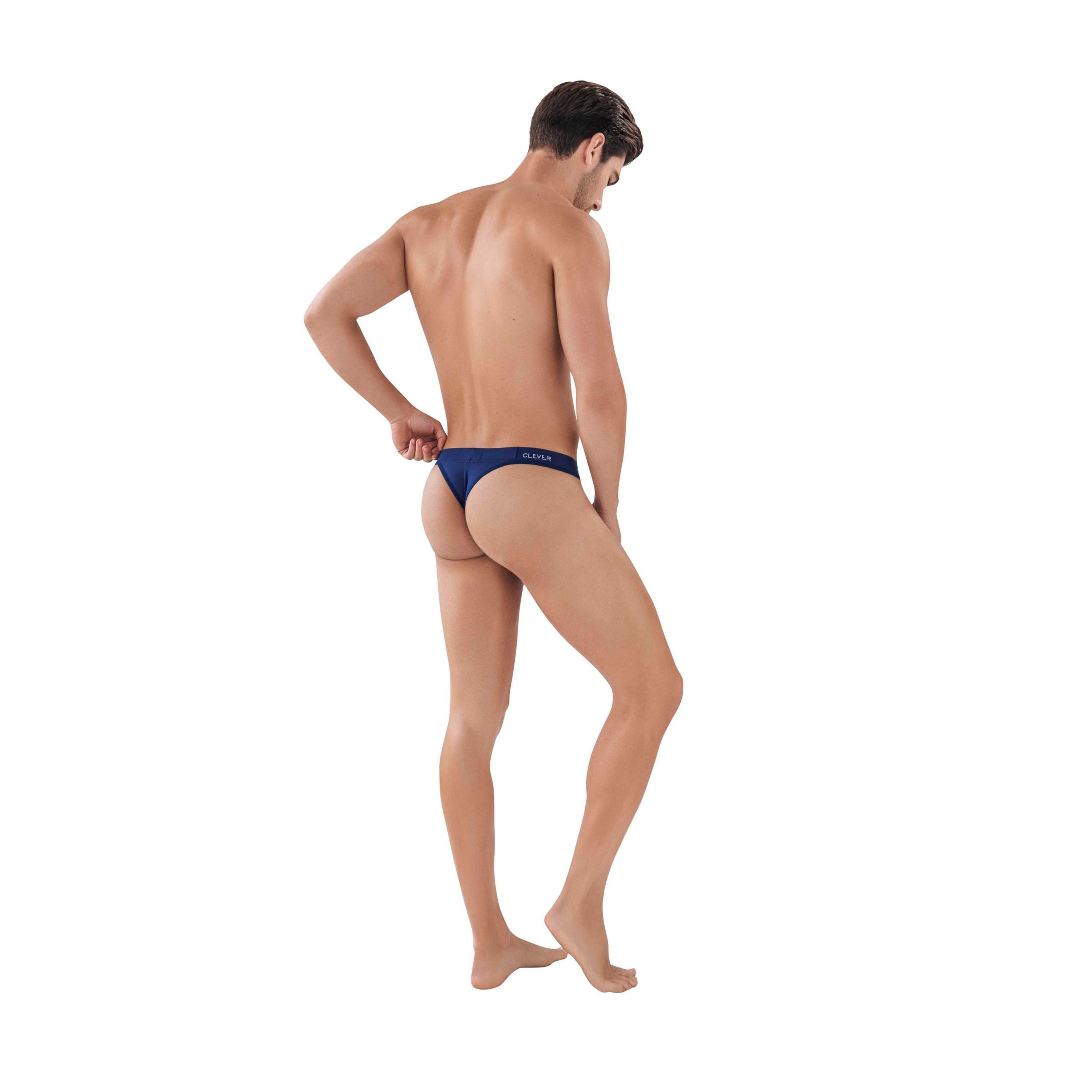 Мужские трусы тонги темно-синие Clever VENTURE THONG 087708 фото 3