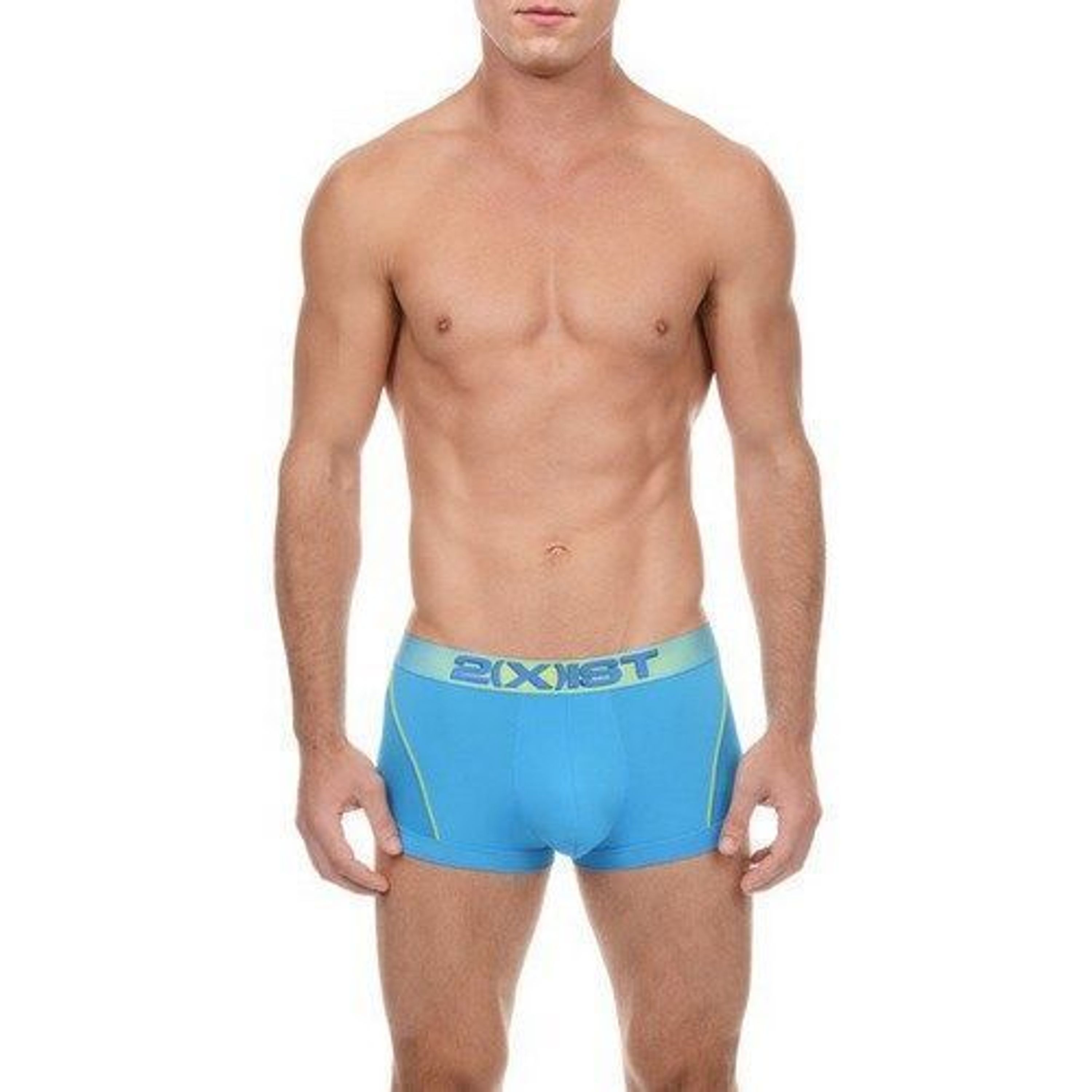 Мужские трусы боксеры голубые 2xist oblique stripes Boxer BLUE фото 1