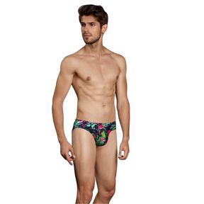 Фото Мужские трусы слипы черные с принтом Doreanse Flamingo 1361