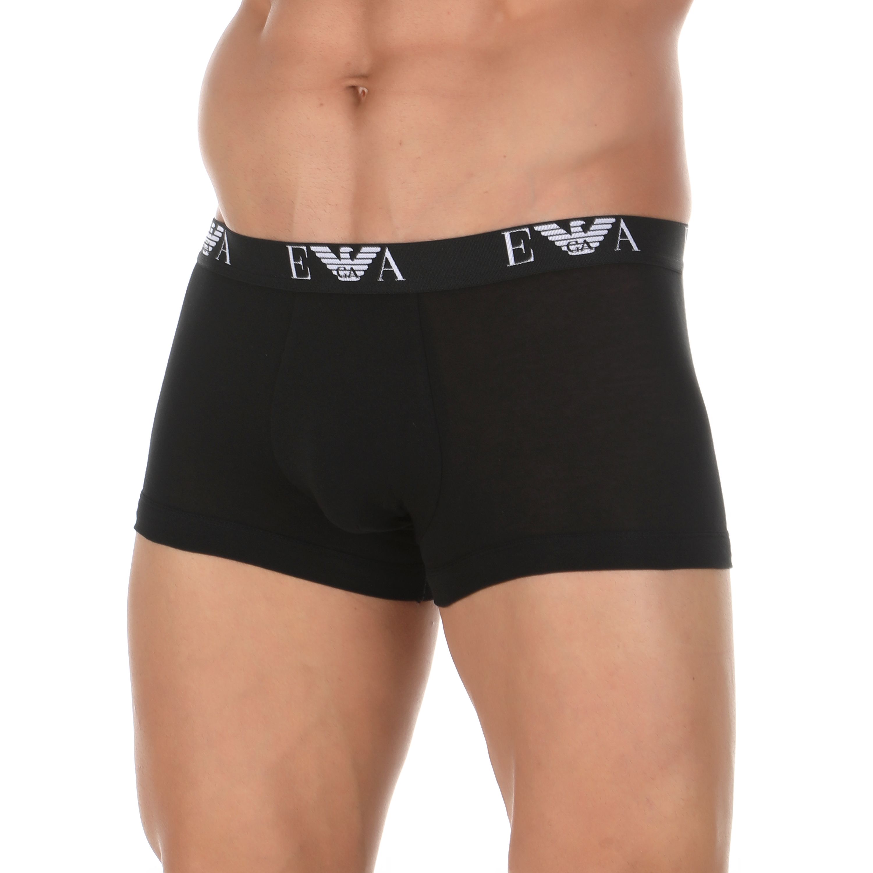 Мужские трусы боксеры черные набор из 2-х штук Emporio Armani 111210_CC715 07320 фото 2
