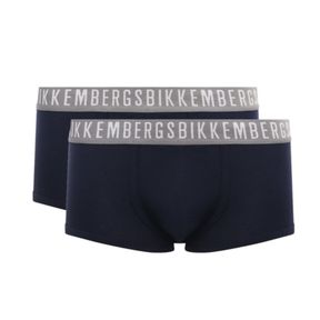 Фото Мужские трусы хипсы синие набор 2 в 1 Bikkembergs CLASSIC BKK1UTR02BI/2