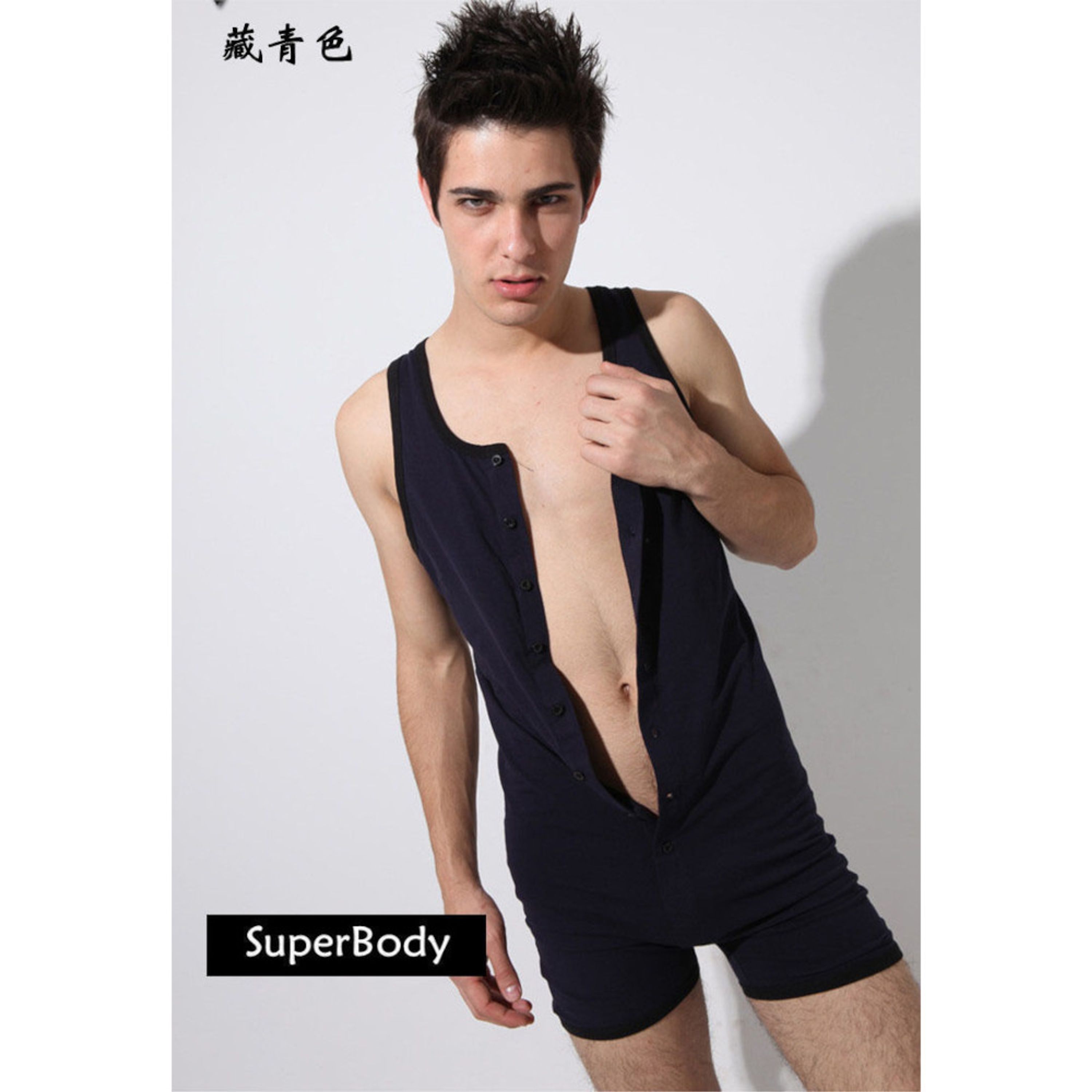 Мужское нижнее белье комбинезон темно-синий SuperBody Navy 15099 фото 1