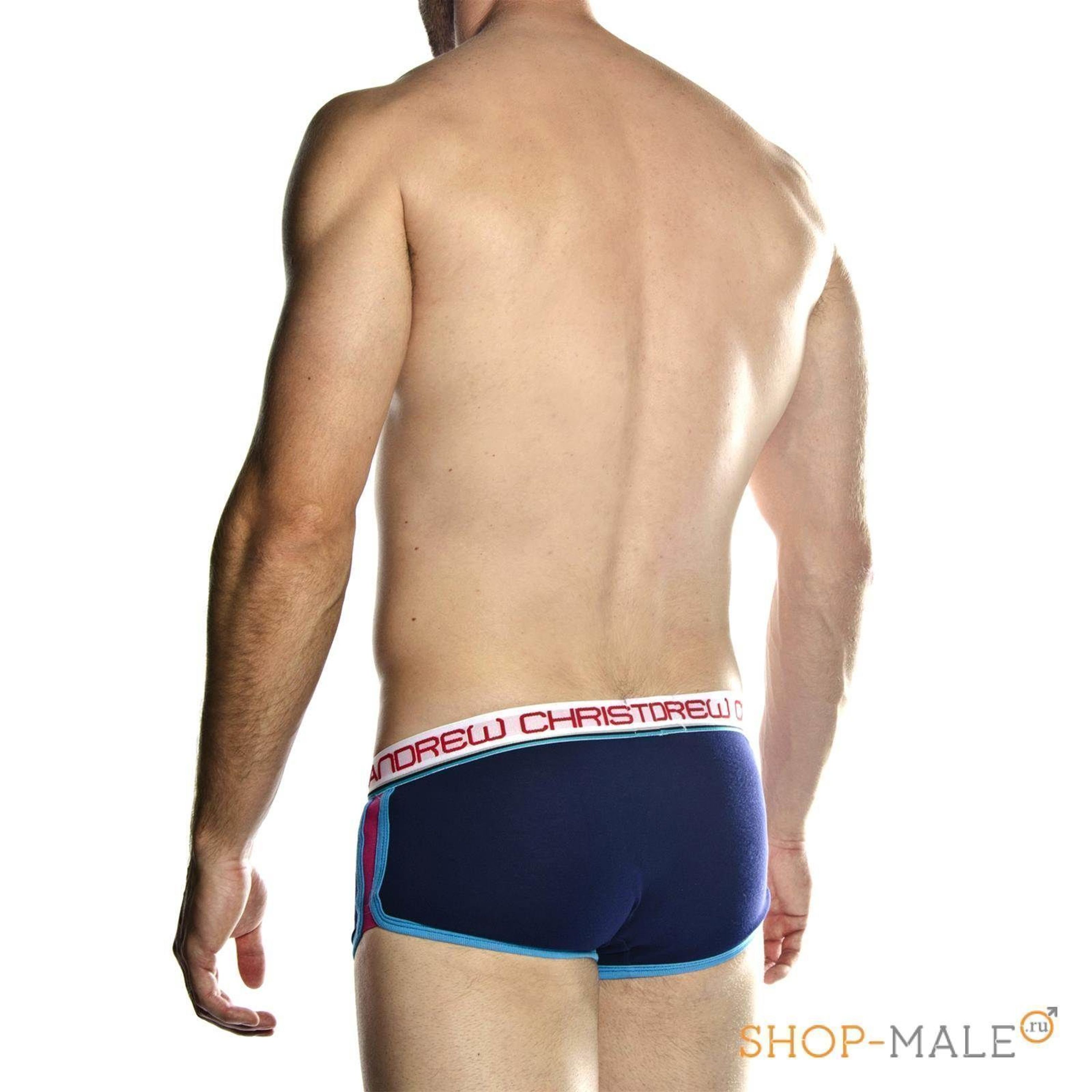 Мужские трусы хипсы темно-синие Andrew Christian Retro Pro Navy Boxer  AC4-M121 фото 2