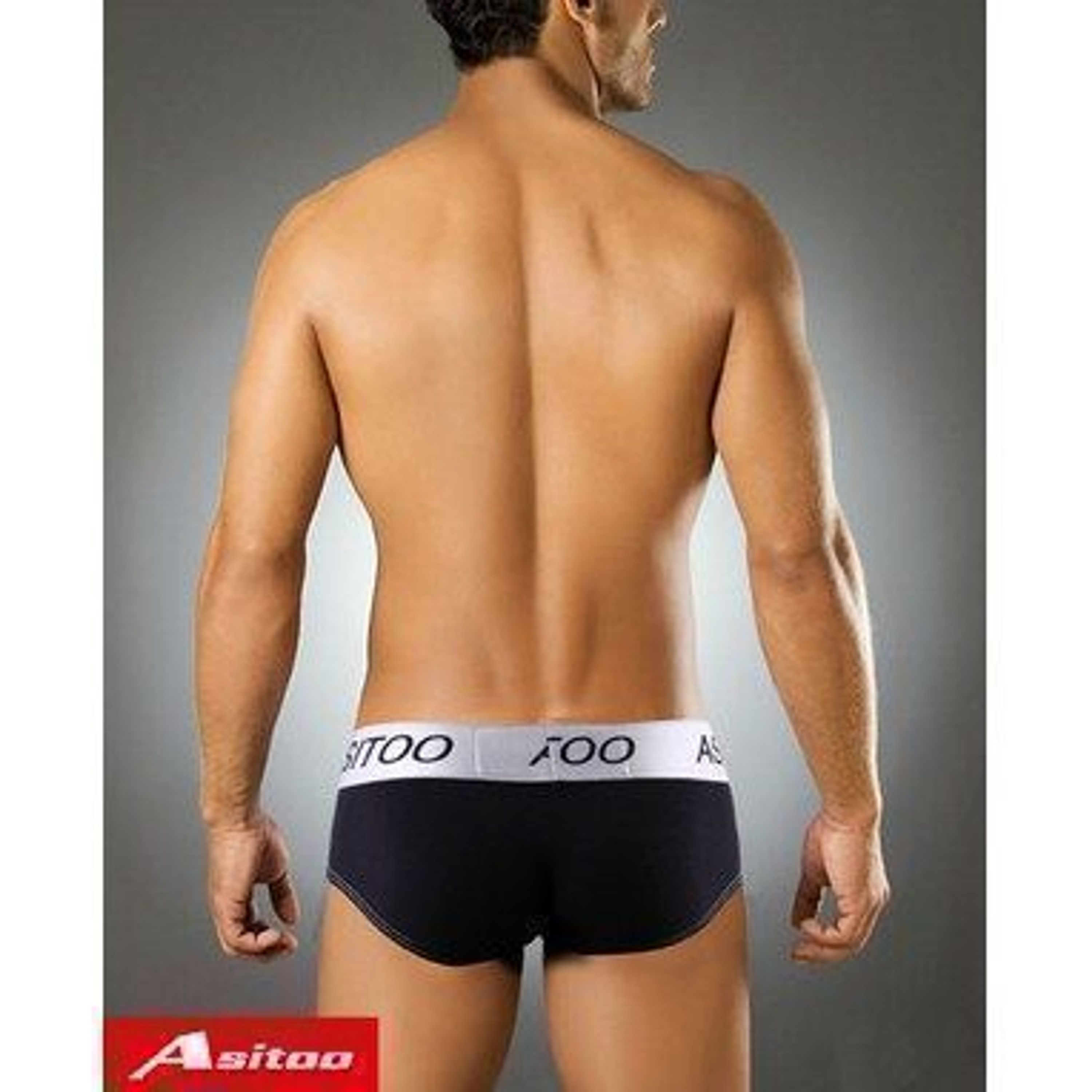 Мужские трусы брифы черные Asitoo Cotton Black Brief AST0021 фото 2