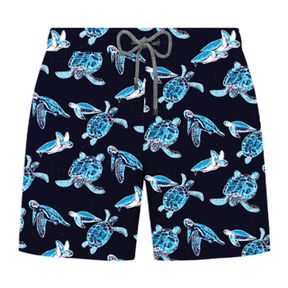 Фото Мужские шорты пляжные темно-синие с принтом JOHN FRANK JFSSSWL85-TURTLE NAVY