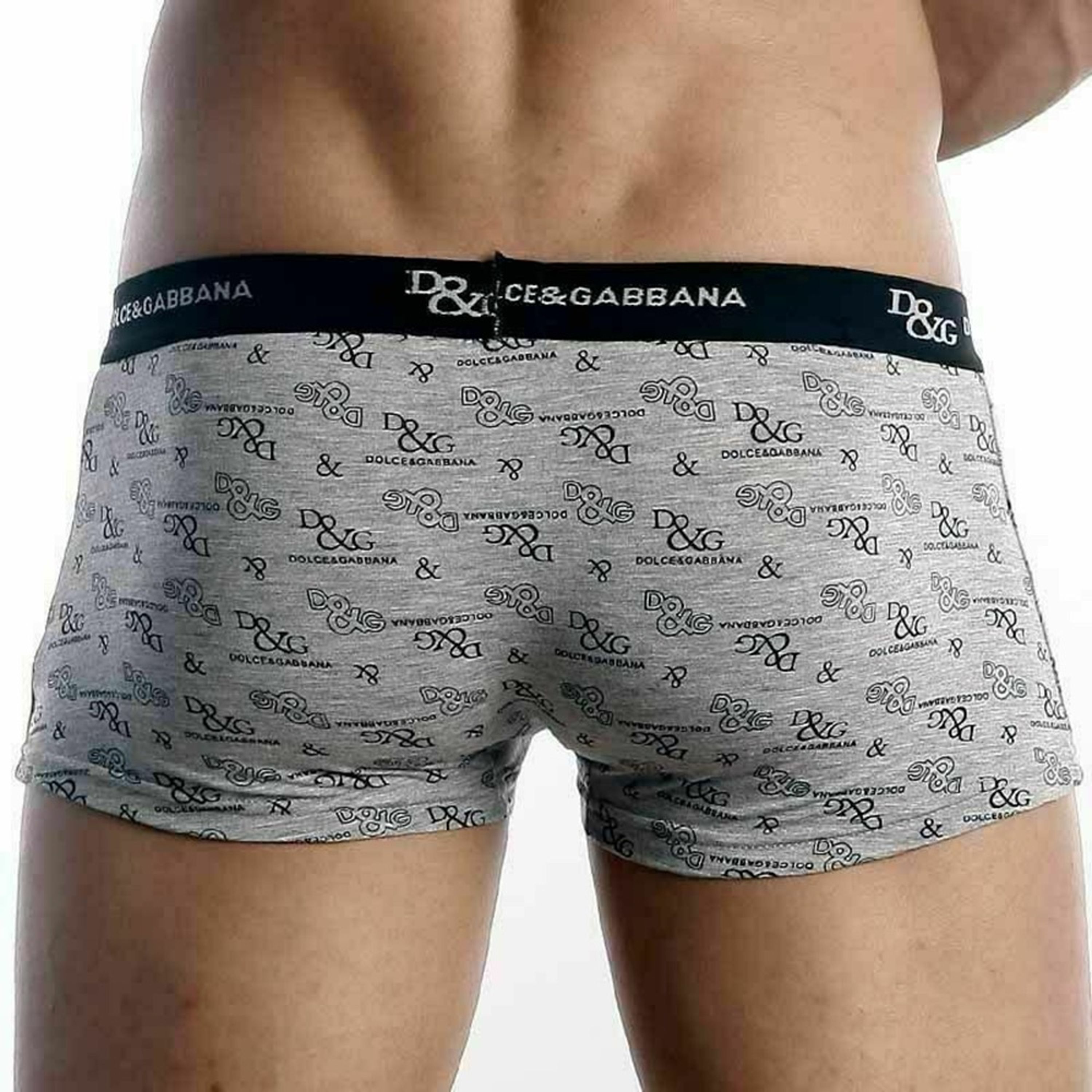 Мужские трусы боксеры серые D&G Grey Boxer фото 4