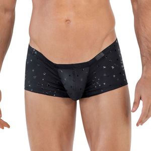 Фото Мужские трусы хипсы черные со звездочками Clever Moda ILLUSION LATIN BOXER 163211