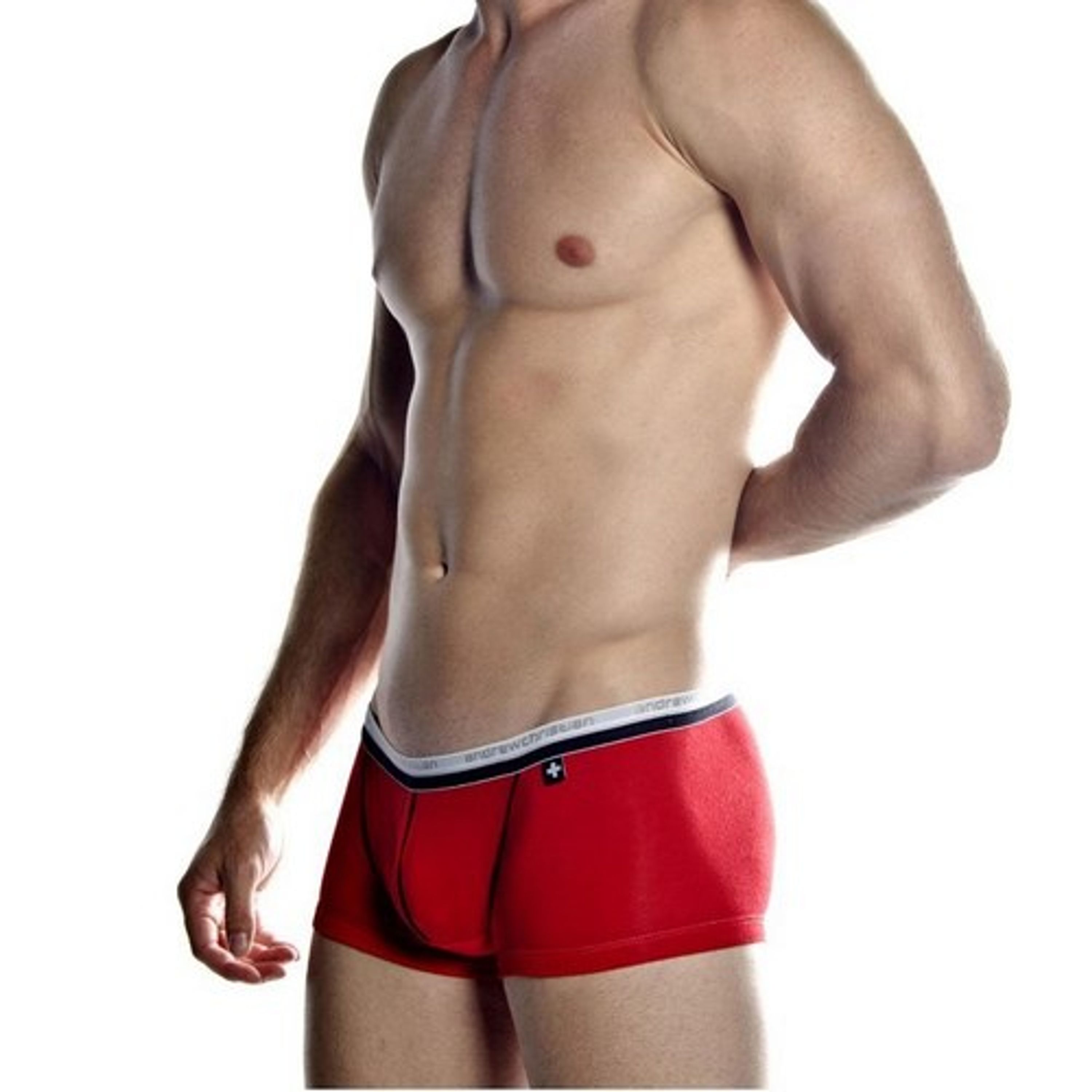 Мужские трусы хипсы красные Andrew Christian V Slim Holiday Boxer Red 13256 фото 1