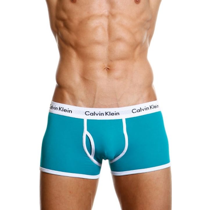 Мужские трусы боксеры синие Calvin Klein 365 Trunks Blue  