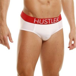 Фото Мужские трусы брифы белые на широкой резинке из микрофибры Hustler