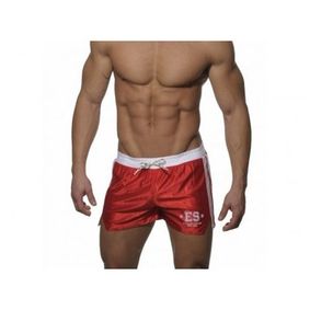 Фото Мужские спортивные шорты красные с белым поясом ES Collection SHORTS RED - WHITE